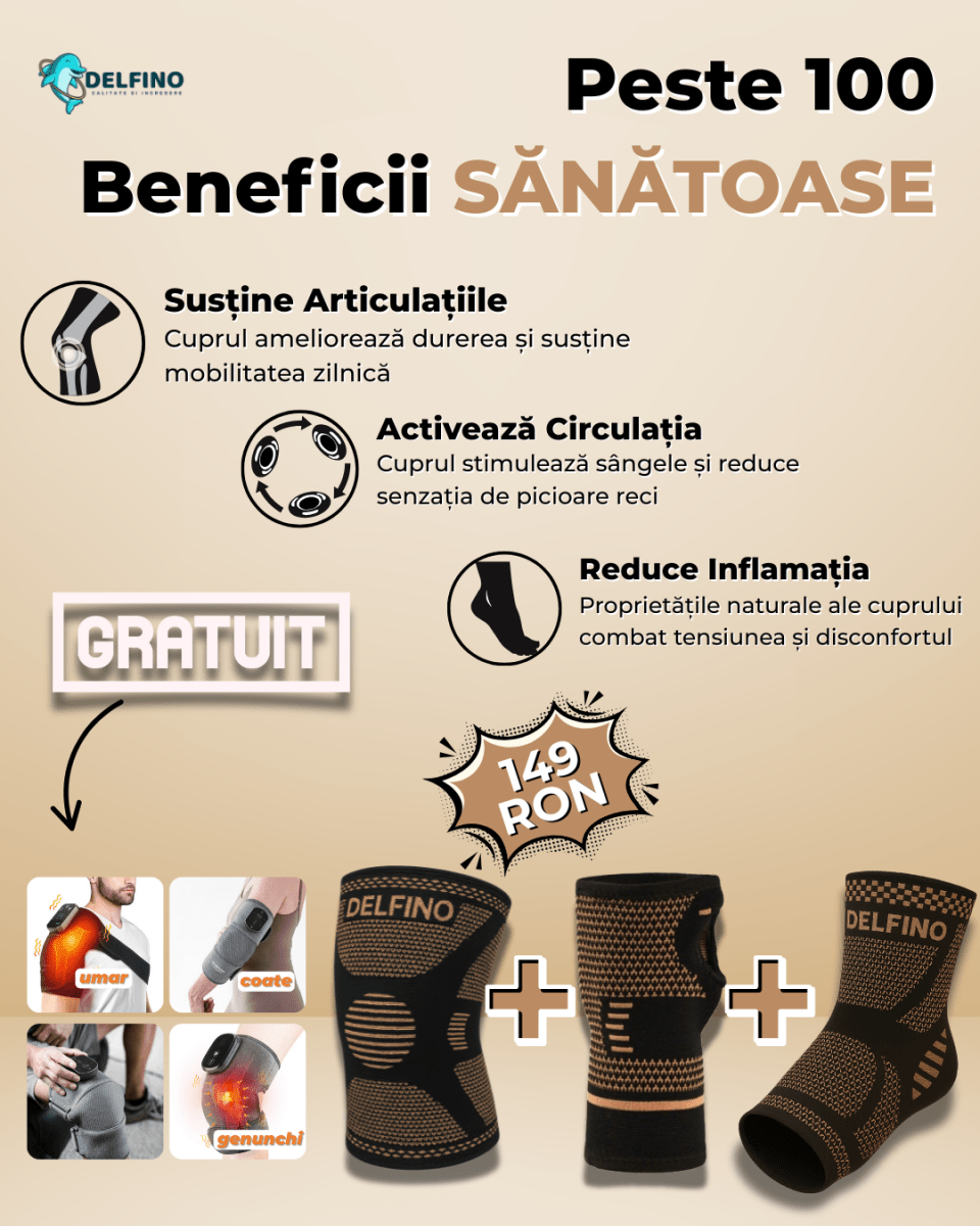 Pachet Complet pentru Articulații Delfino®️ - Masaj Terapeutic 3 Zone GRATIS