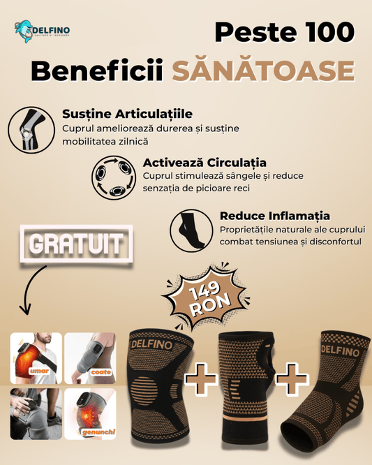 Pachet Complet pentru Articulații Delfino®️ - Masaj Terapeutic 3 Zone GRATIS