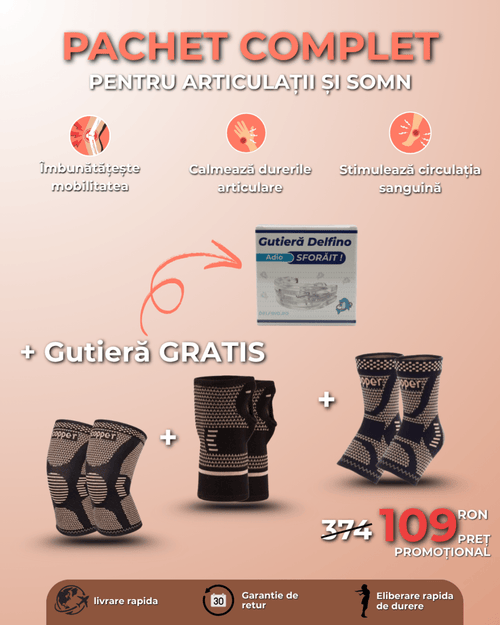 Pachet pentru Somn și Articulații Delfino®️ - Gutieră GRATIS
